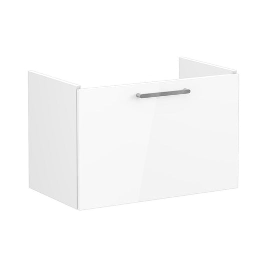 VitrA Root Flat 80cm 1 Drawer Washbasin Unit - High Gloss White