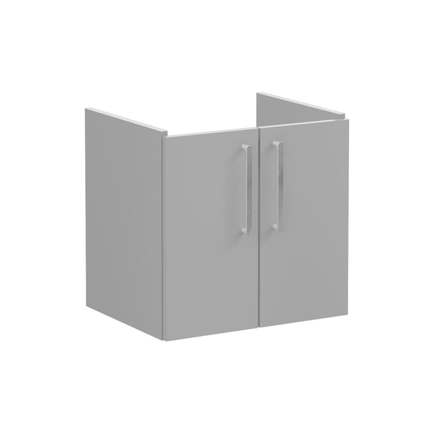 VitrA Root Flat 60cm 2 Door Wall Hung Washbasin Unit - Matt Rock Grey