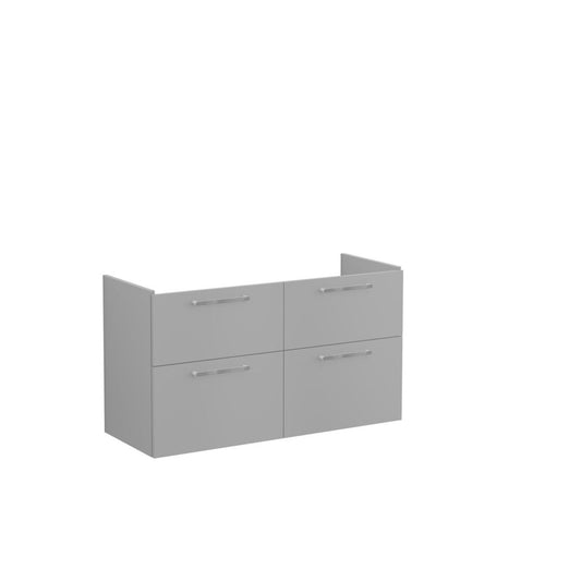 VitrA Root Flat 120cm 4 Drawer Washbasin Unit - Matt Rock Grey