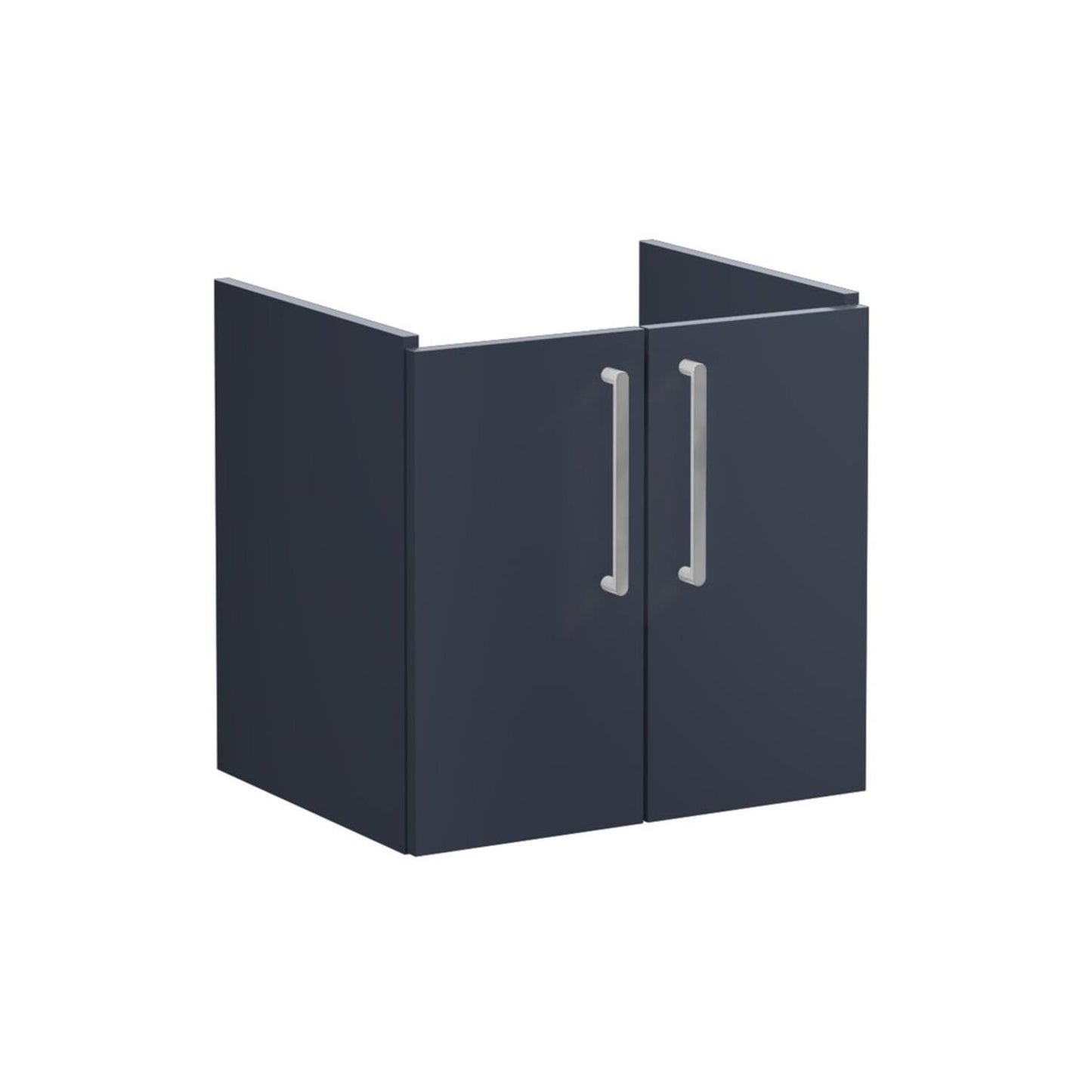 VitrA Root Flat 60cm 2 Door Wall Hung Washbasin Unit - Matt Dark Blue