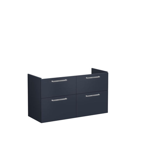 VitrA Root Flat 120cm 4 Drawer Washbasin Unit - Matt Dark Blue