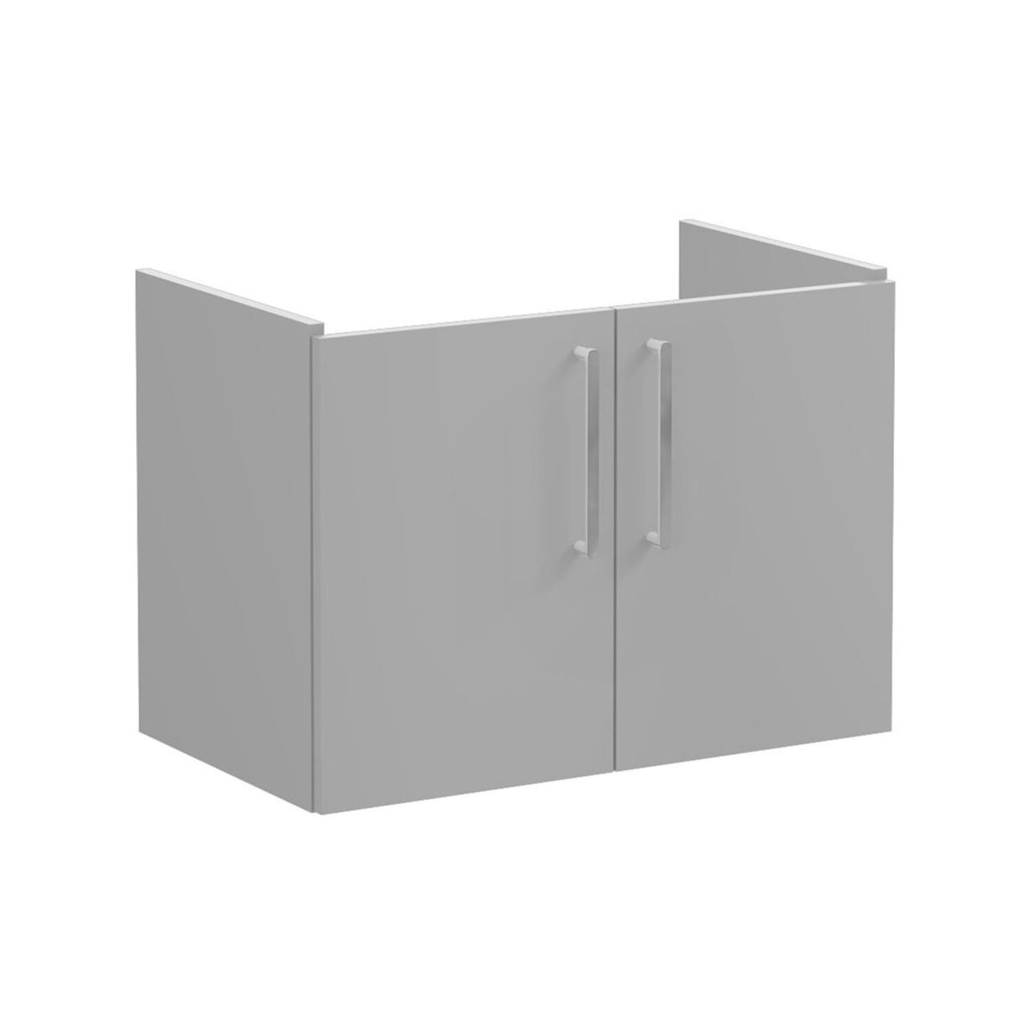 VitrA Root Flat 80cm 2 Door Wall Hung Washbasin Unit - Matt Rock Grey
