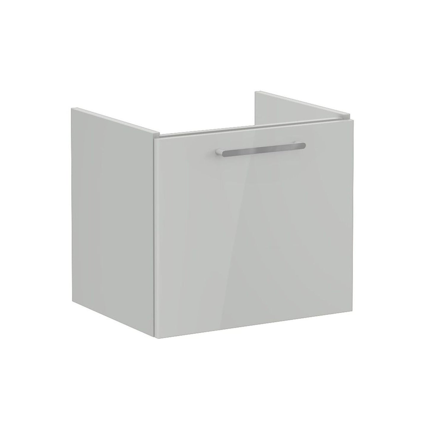 VitrA Root Flat 60cm 1 Drawer Washbasin Unit - Shiny Pearl Grey