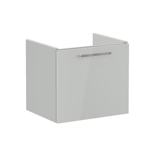 VitrA Root Flat 60cm 1 Drawer Washbasin Unit - Shiny Pearl Grey