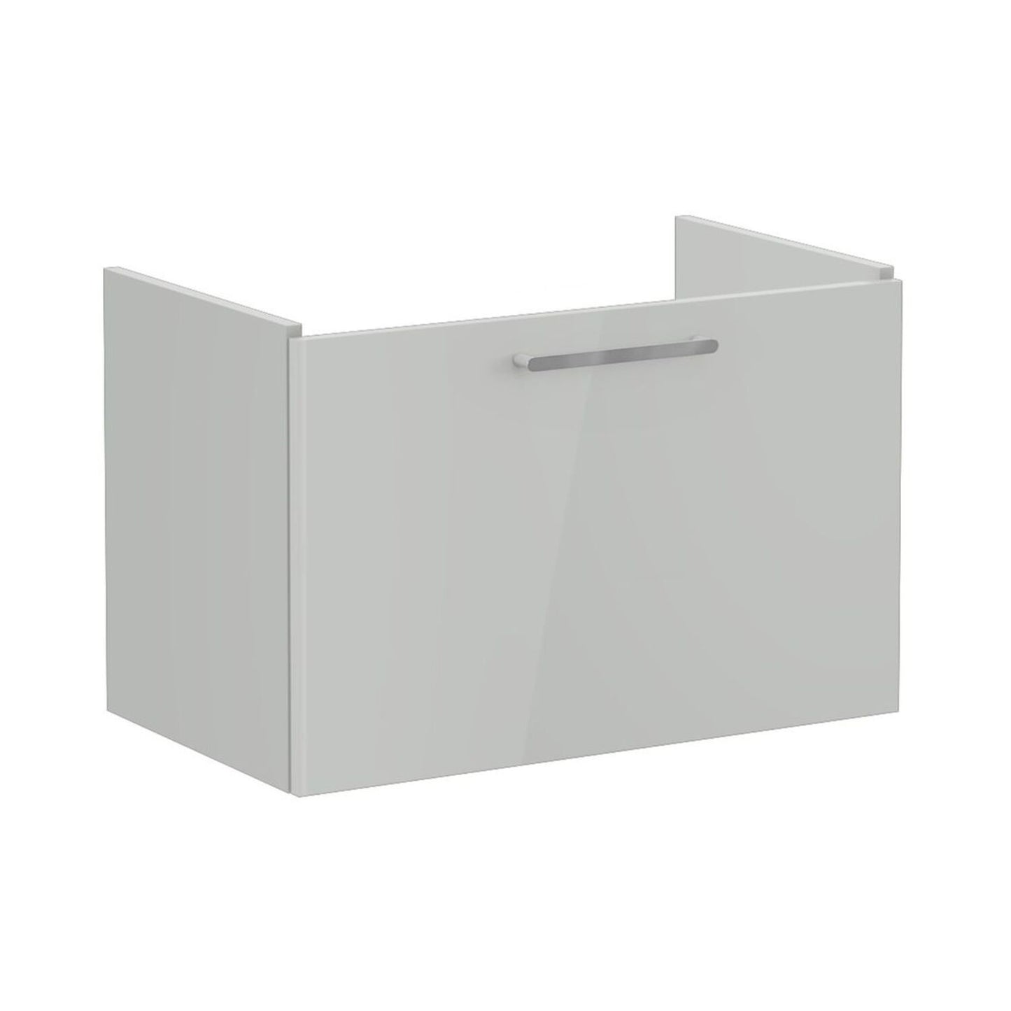VitrA Root Flat 80cm 1 Drawer Washbasin Unit - Shiny Pearl Grey
