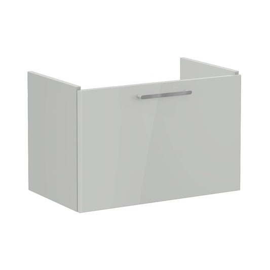 VitrA Root Flat 80cm 1 Drawer Washbasin Unit - Shiny Pearl Grey