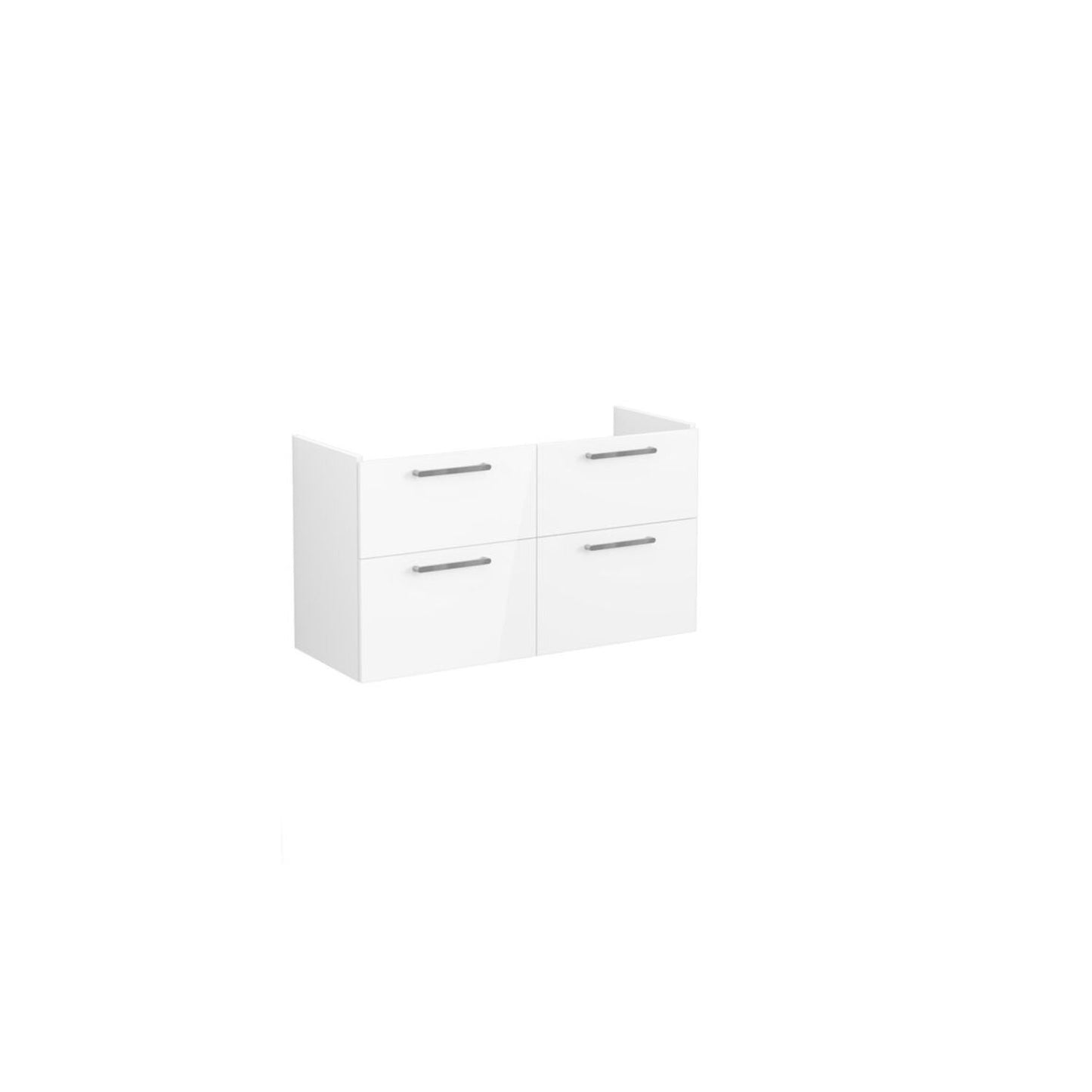 VitrA Root Flat 120cm 4 Drawer Washbasin Unit - High Gloss White