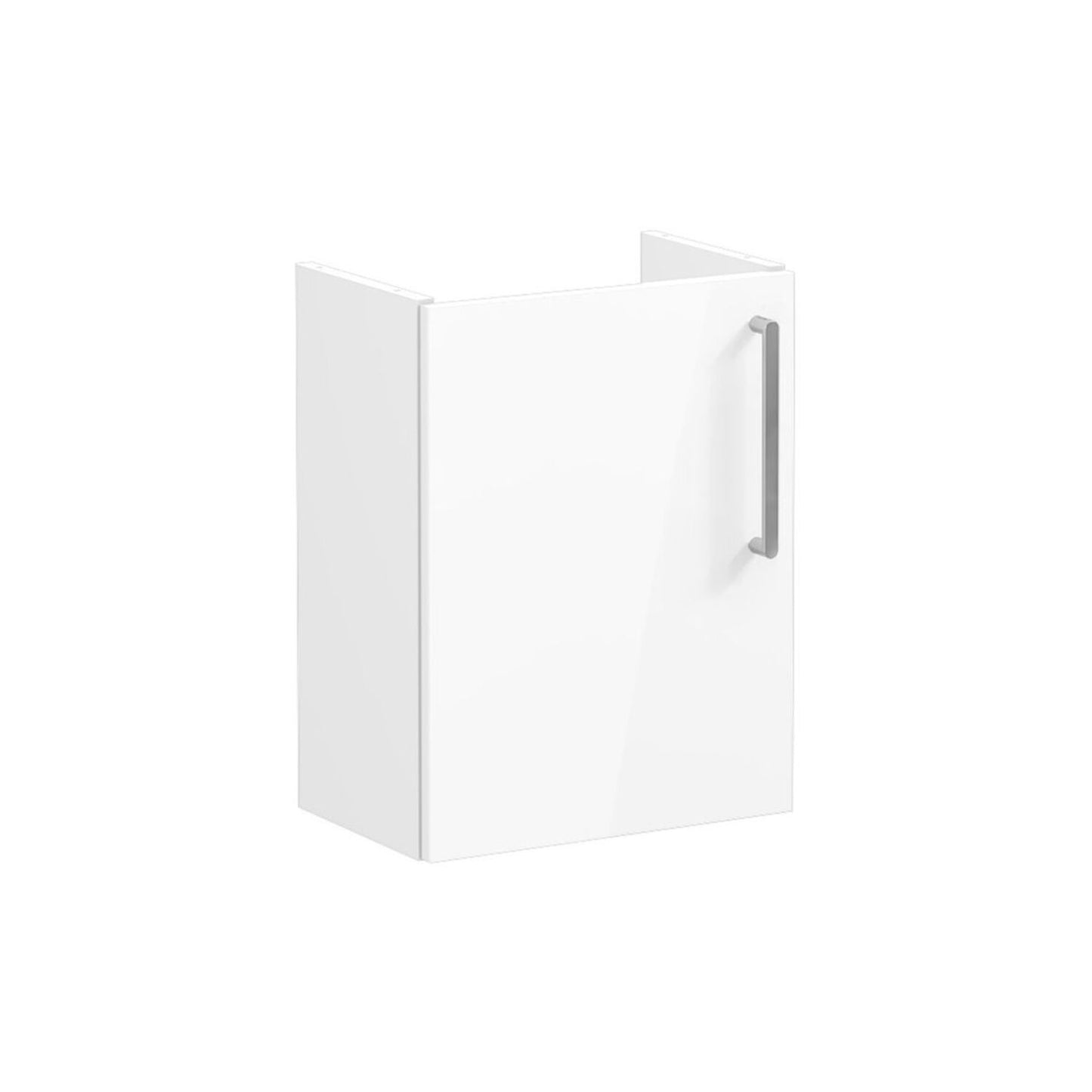 VitrA Root Flat 40cm 1 Door Wall Hung Slim Washbasin Unit (LH Hinge) - High Gloss White