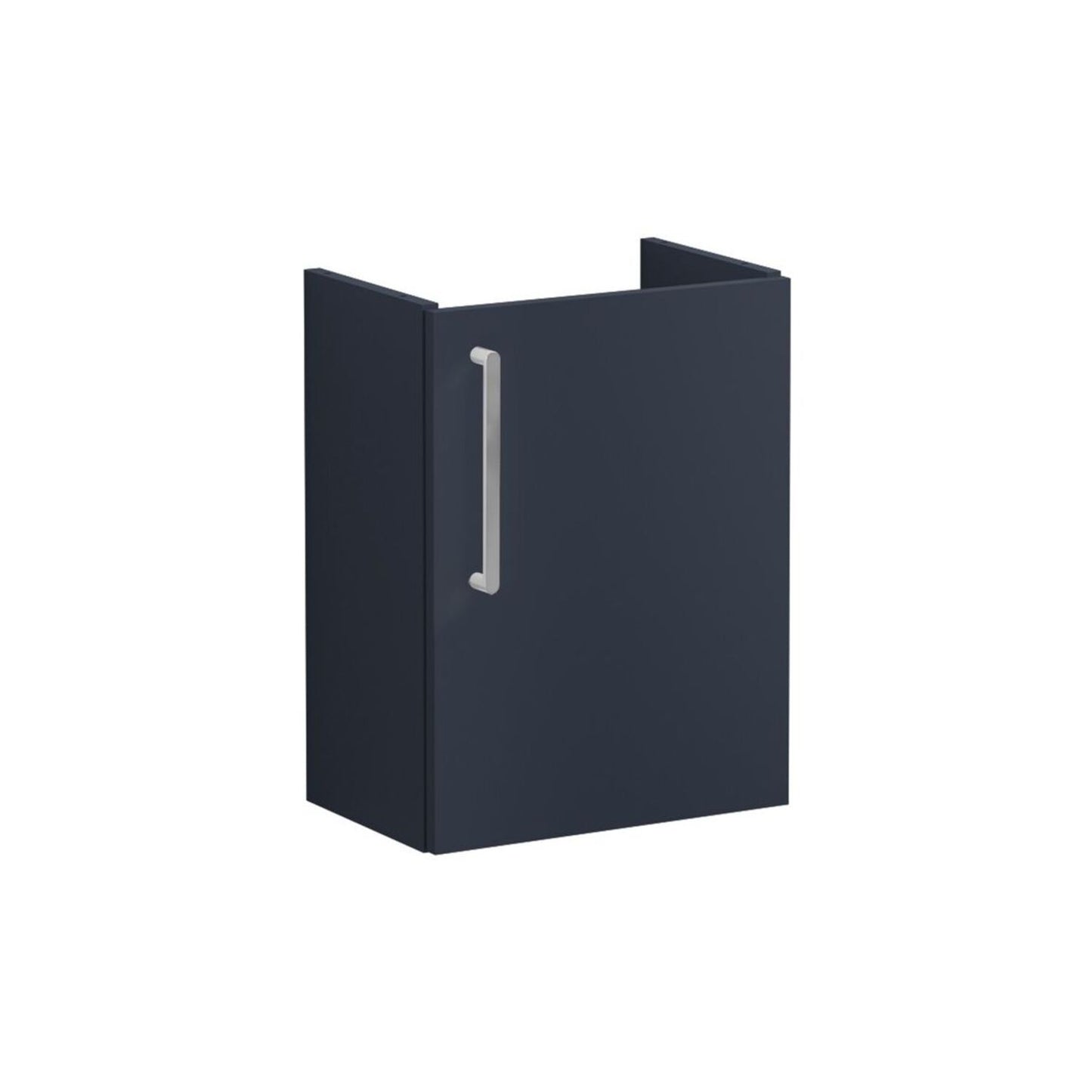 VitrA Root Flat 40cm 1 Door Wall Hung Slim Washbasin Unit (RH Hinge) - Matt Dark Blue