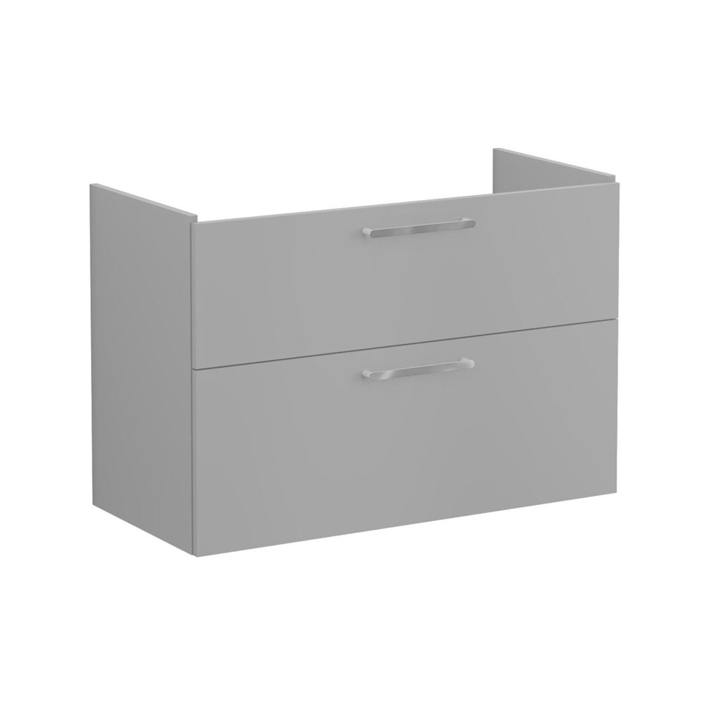 VitrA Root Flat 100cm 2 Drawer Washbasin Unit - Matt Rock Grey