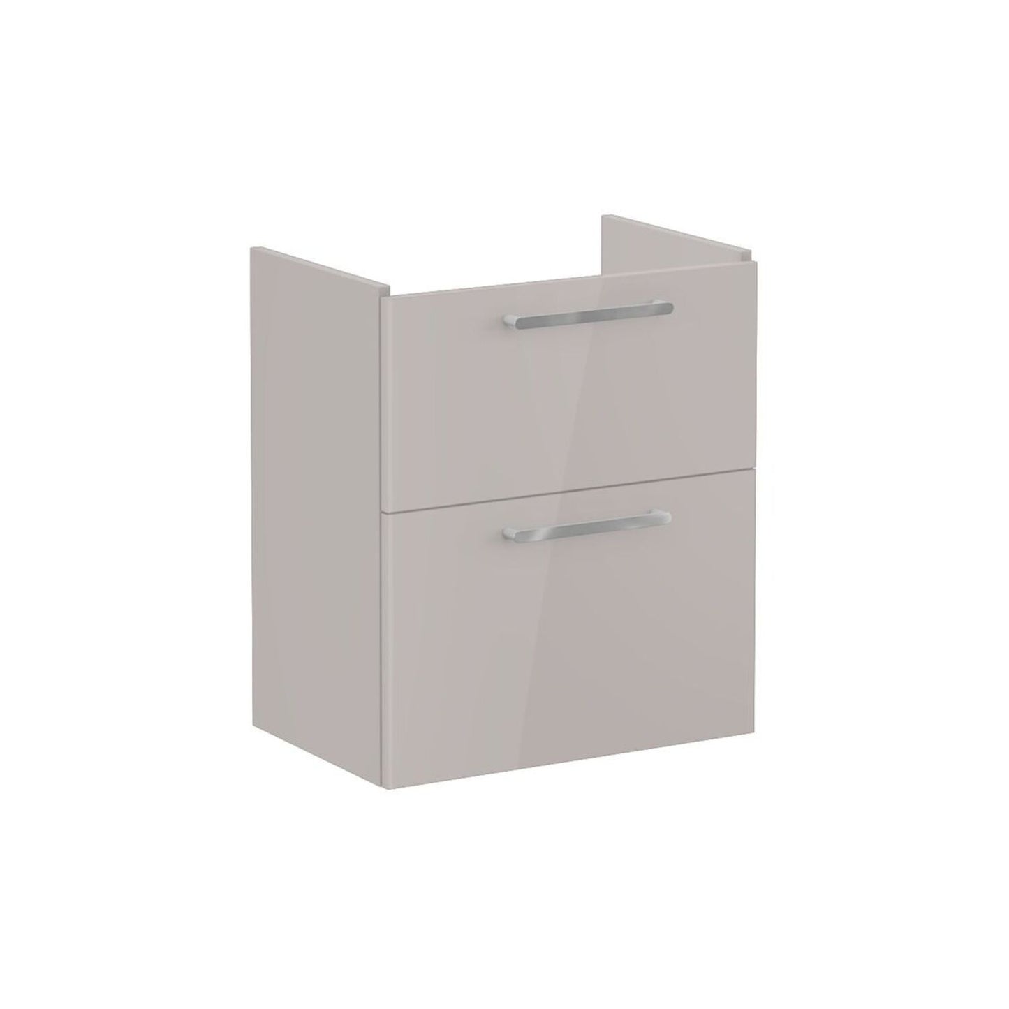 VitrA Root Flat 60cm 2 Drawer Slim Washbasin Unit - Bright Sahara Beige