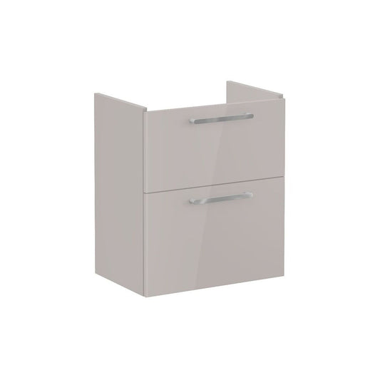 VitrA Root Flat 60cm 2 Drawer Slim Washbasin Unit - Bright Sahara Beige