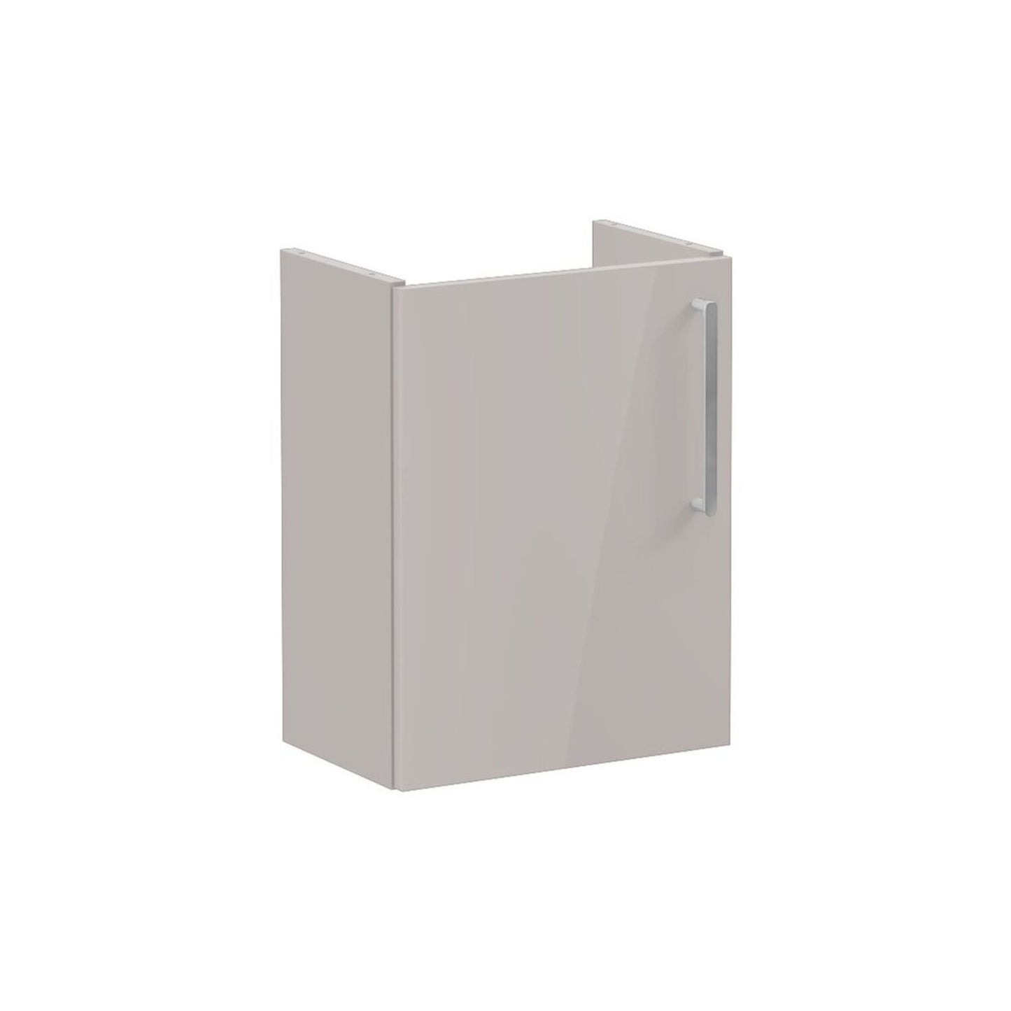 VitrA Root Flat 40cm 1 Door Wall Hung Slim Washbasin Unit (LH Hinge) - Bright Sahara Beige