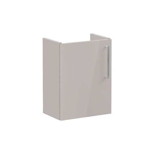 VitrA Root Flat 40cm 1 Door Wall Hung Slim Washbasin Unit (LH Hinge) - Bright Sahara Beige