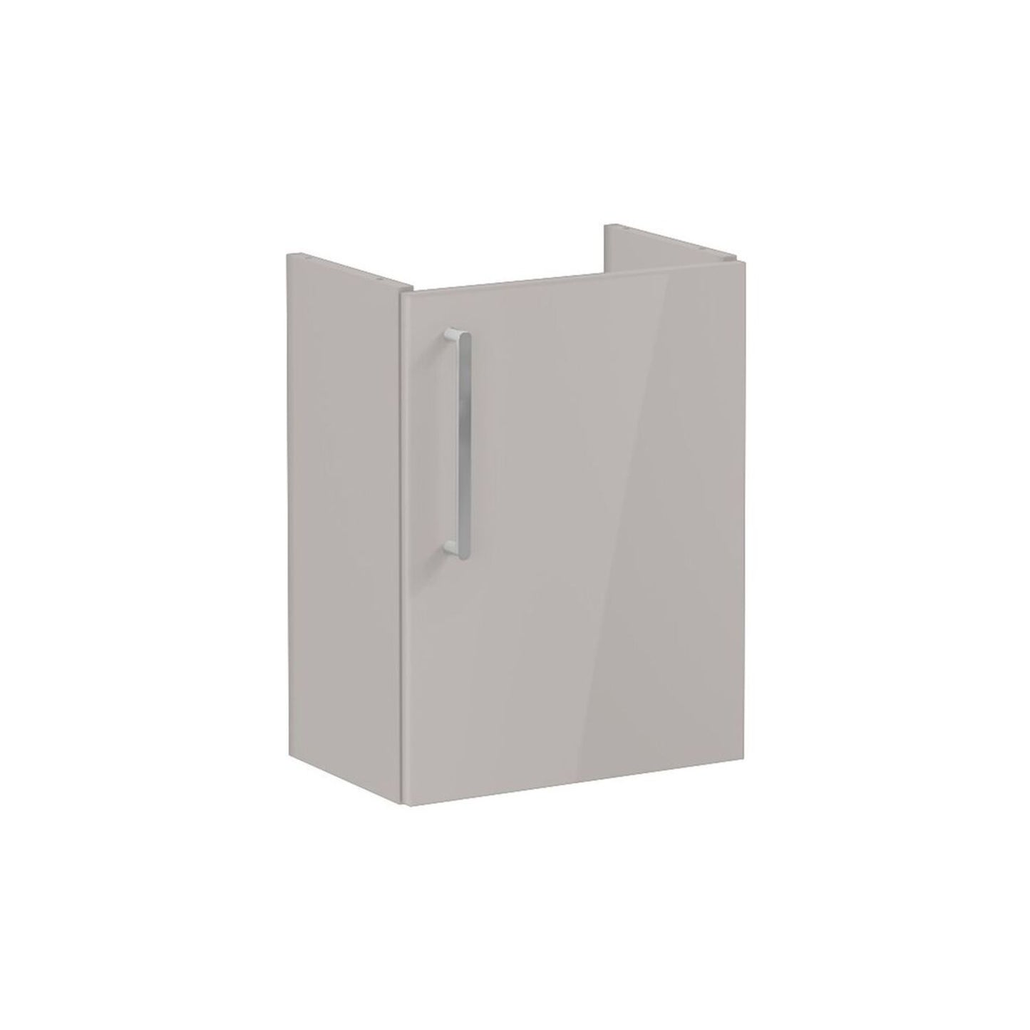 VitrA Root Flat 40cm 1 Door Wall Hung Slim Washbasin Unit (RH Hinge) - Bright Sahara Beige
