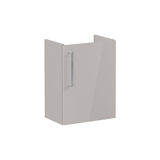 VitrA Root Flat 40cm 1 Door Wall Hung Slim Washbasin Unit (RH Hinge) - Bright Sahara Beige