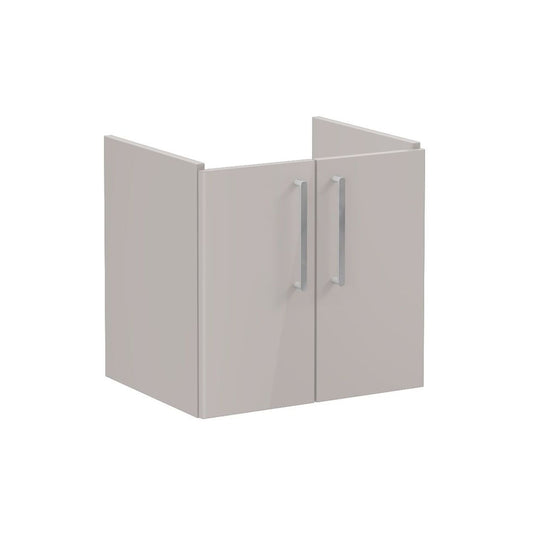 VitrA Root Flat 60cm 2 Door Wall Hung Washbasin Unit - Bright Sahara Beige