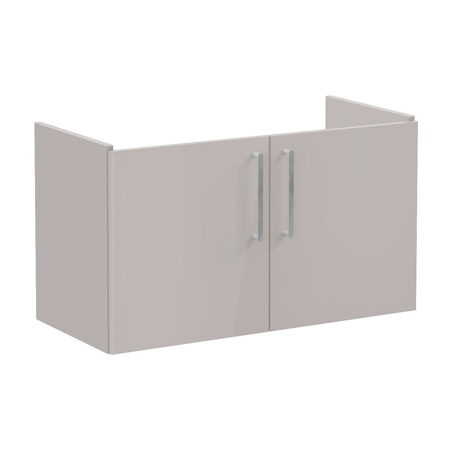 VitrA Root Flat 100cm 2 Door Washbasin Unit - Bright Sahara Beige
