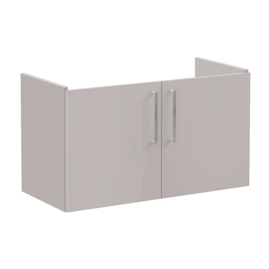 VitrA Root Flat 100cm 2 Door Washbasin Unit - Bright Sahara Beige