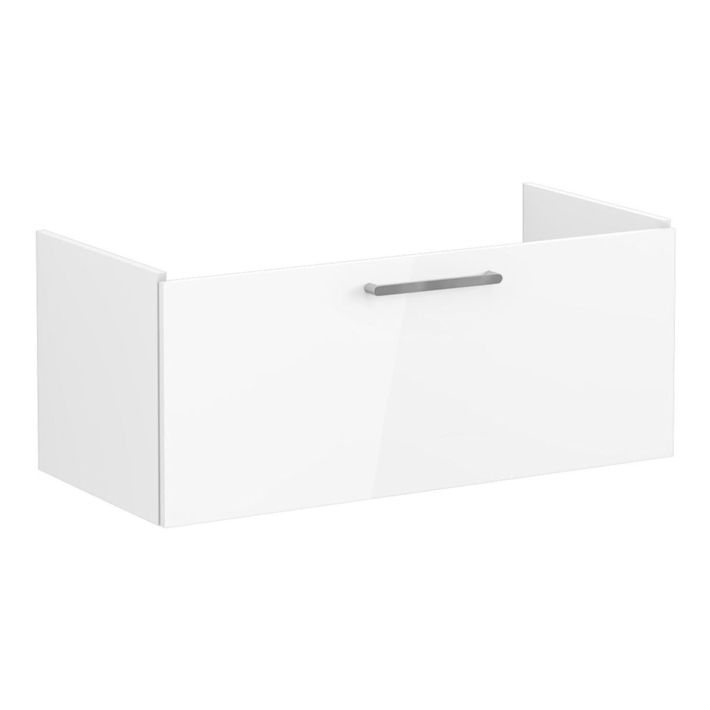 VitrA Root Flat 100cm 1 Drawer Washbasin Unit - High Gloss White