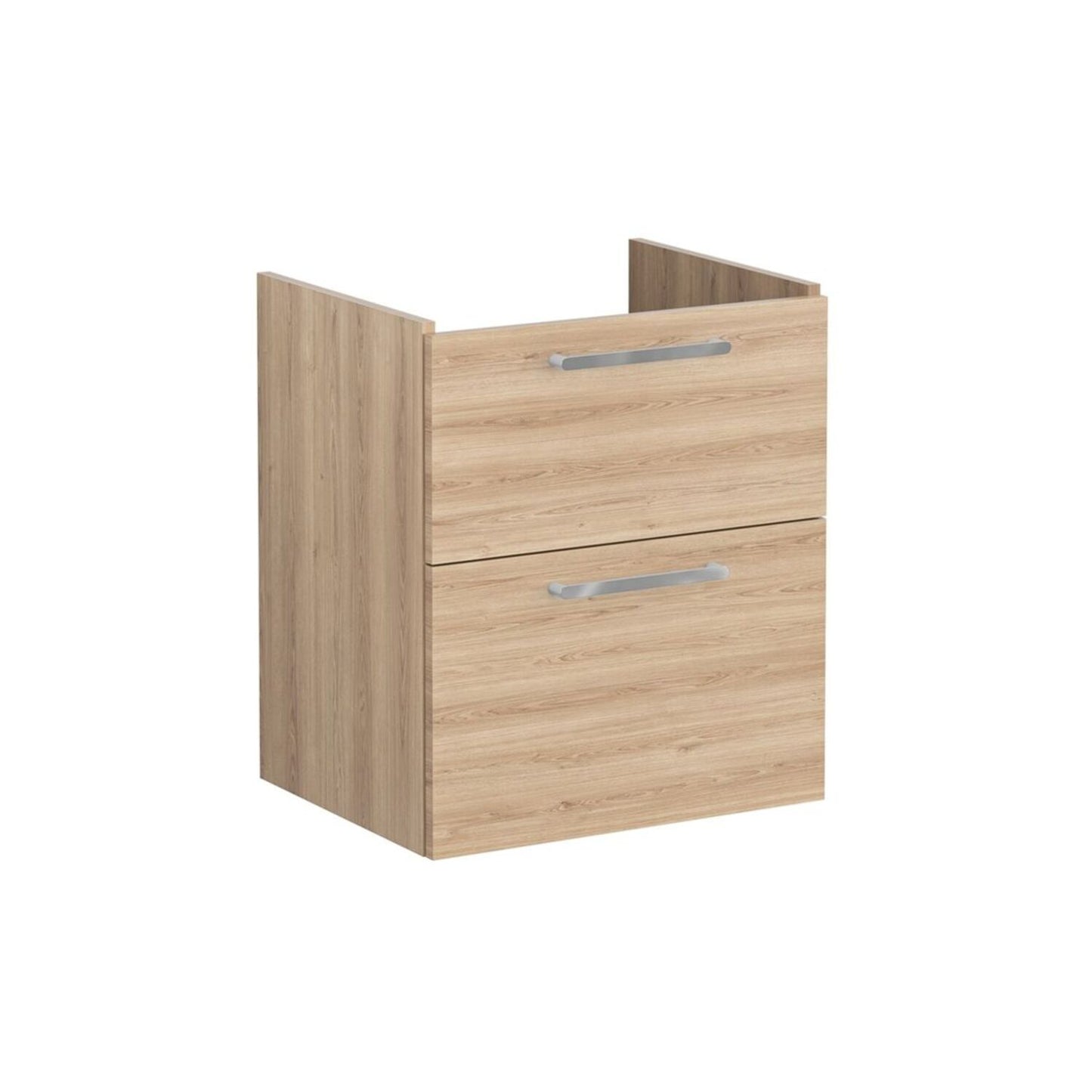 VitrA Root Flat 60cm 2 Drawer Washbasin Unit - Natural Oak