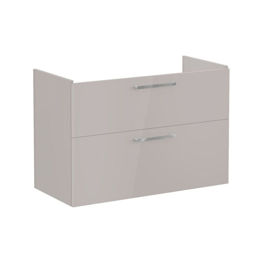 VitrA Root Flat 100cm 2 Drawer Washbasin Unit - Bright Sahara Beige