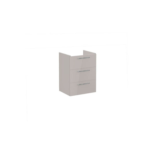 VitrA Root Flat 60cm 3 Drawer Washbasin Unit - Bright Sahara Beige