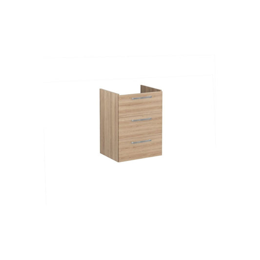 VitrA Root Flat 60cm 3 Drawer Washbasin Unit - Natural Oak