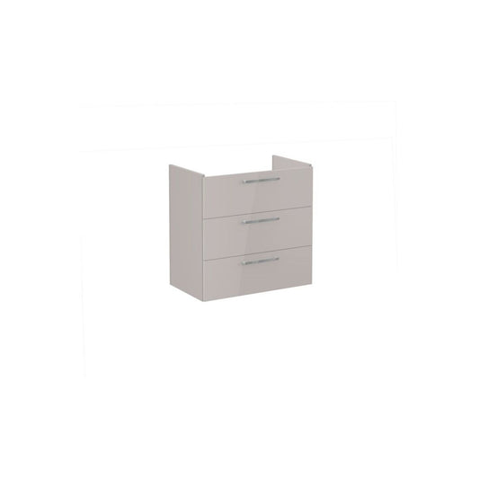 VitrA Root Flat 80cm 3 Drawer Washbasin Unit - Bright Sahara Beige