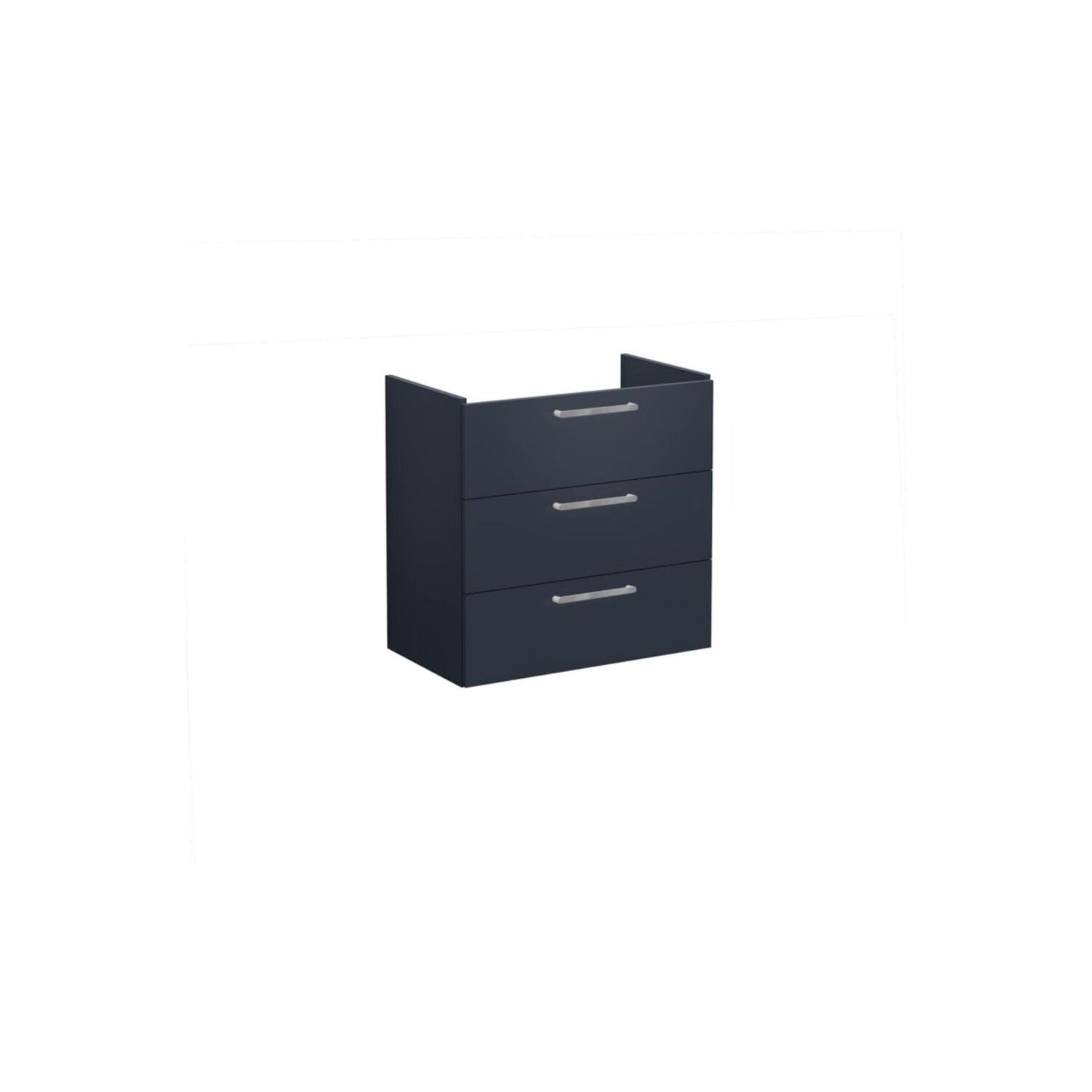 VitrA Root Flat 80cm 3 Drawer Washbasin Unit - Matt Dark Blue