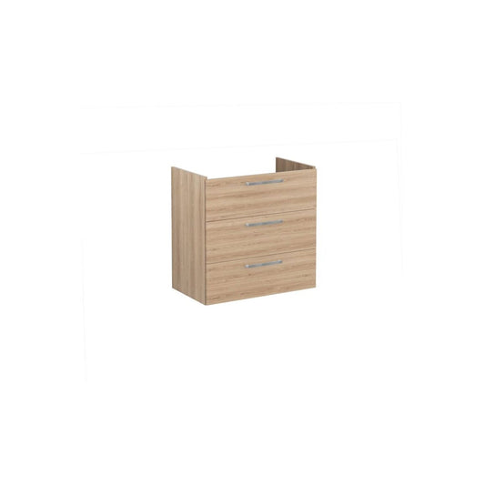 VitrA Root Flat 80cm 3 Drawer Washbasin Unit - Natural Oak