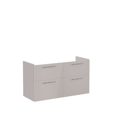VitrA Root Flat 120cm 4 Drawer Washbasin Unit - Bright Sahara Beige