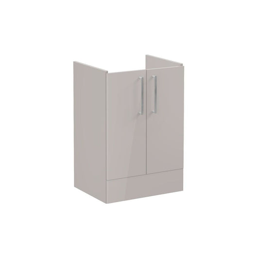 VitrA Root Flat 60cm 2 Door Floor Standing Washbasin Unit - Bright Sahara Beige