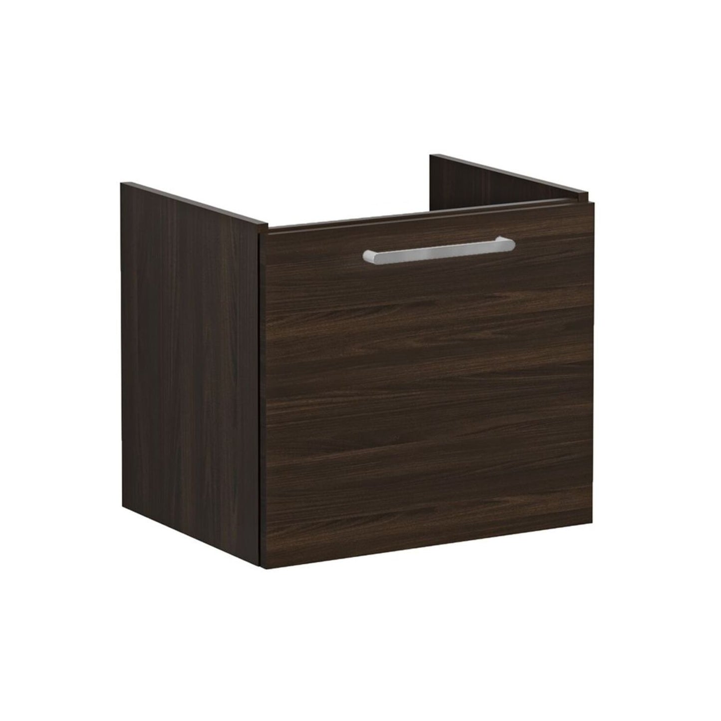 VitrA Root Flat 60cm 1 Drawer Washbasin Unit - Walnut