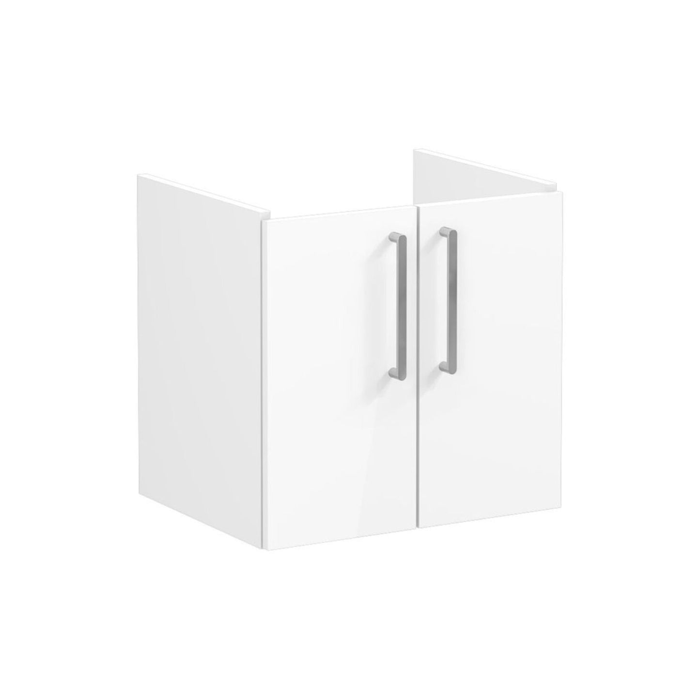 VitrA Root Flat 60cm 2 Door Wall Hung Washbasin Unit - High Gloss White
