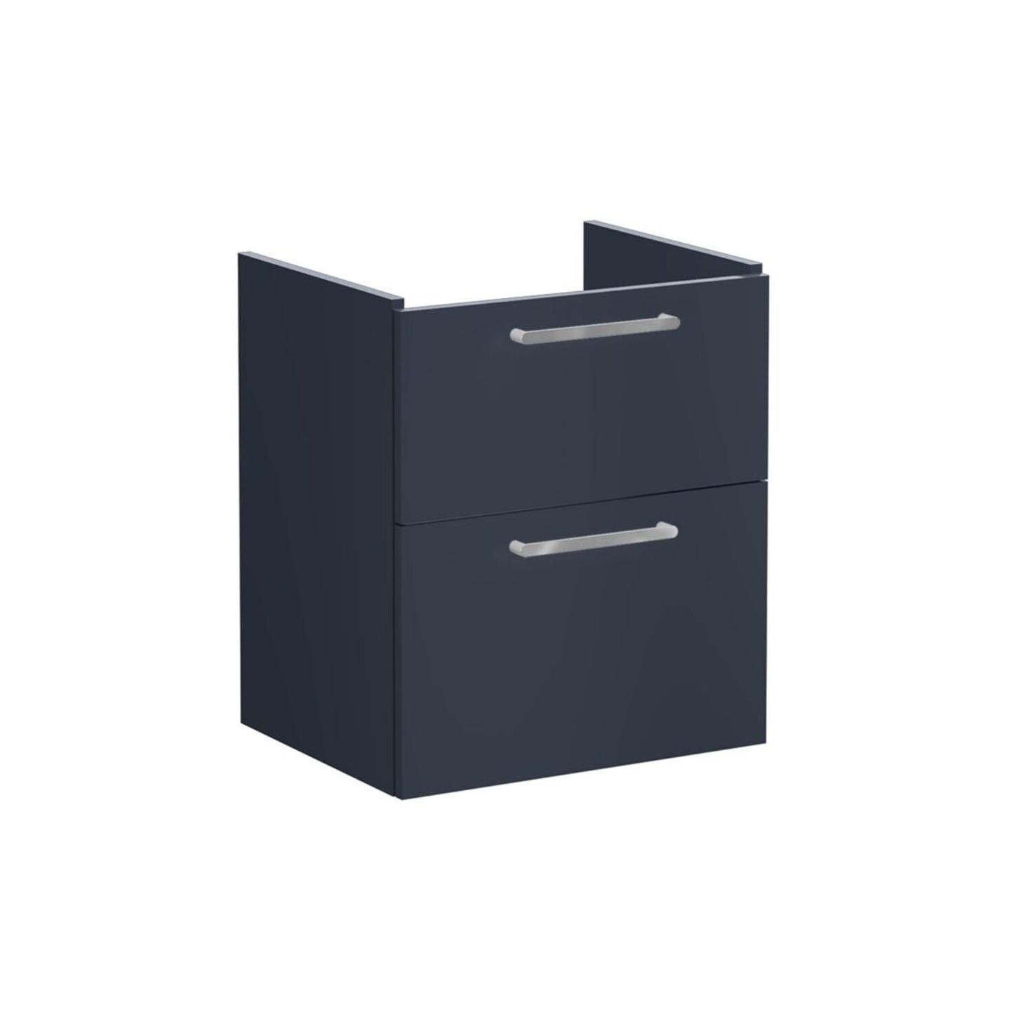 VitrA Root Flat 60cm 2 Drawer Washbasin Unit - Matt Dark Blue