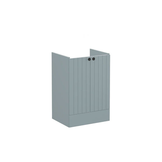 VitrA Root Groove 60cm 2 Door Floor Standing Washbasin Unit - Matt Fjord Green