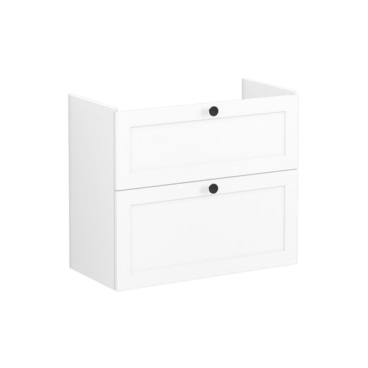 VitrA Root Classic 80cm 2 Drawer Slim Washbasin Unit - Matt White