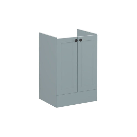 VitrA Root Classic 60cm 2 Door Floor Standing Washbasin Unit - Matt Fjord Green