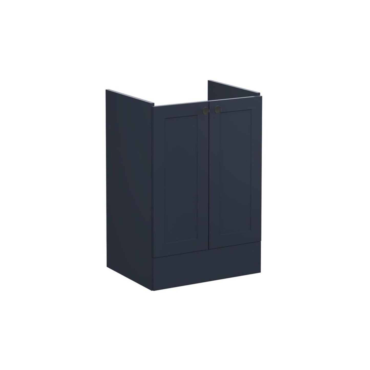 VitrA Root Classic 60cm 2 Door Floor Standing Washbasin Unit - Matt Dark Blue