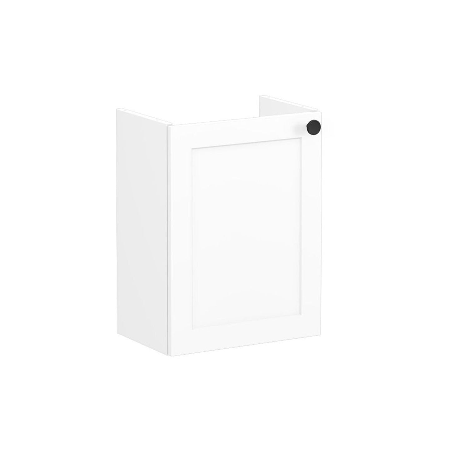 VitrA Root Classic 40cm 1 Door Wall Hung Slim Washbasin Unit (LH Hinge) - Matt White
