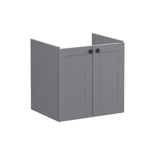 VitrA Root Classic 60cm 2 Door Wall Hung Washbasin Unit - Matt Grey