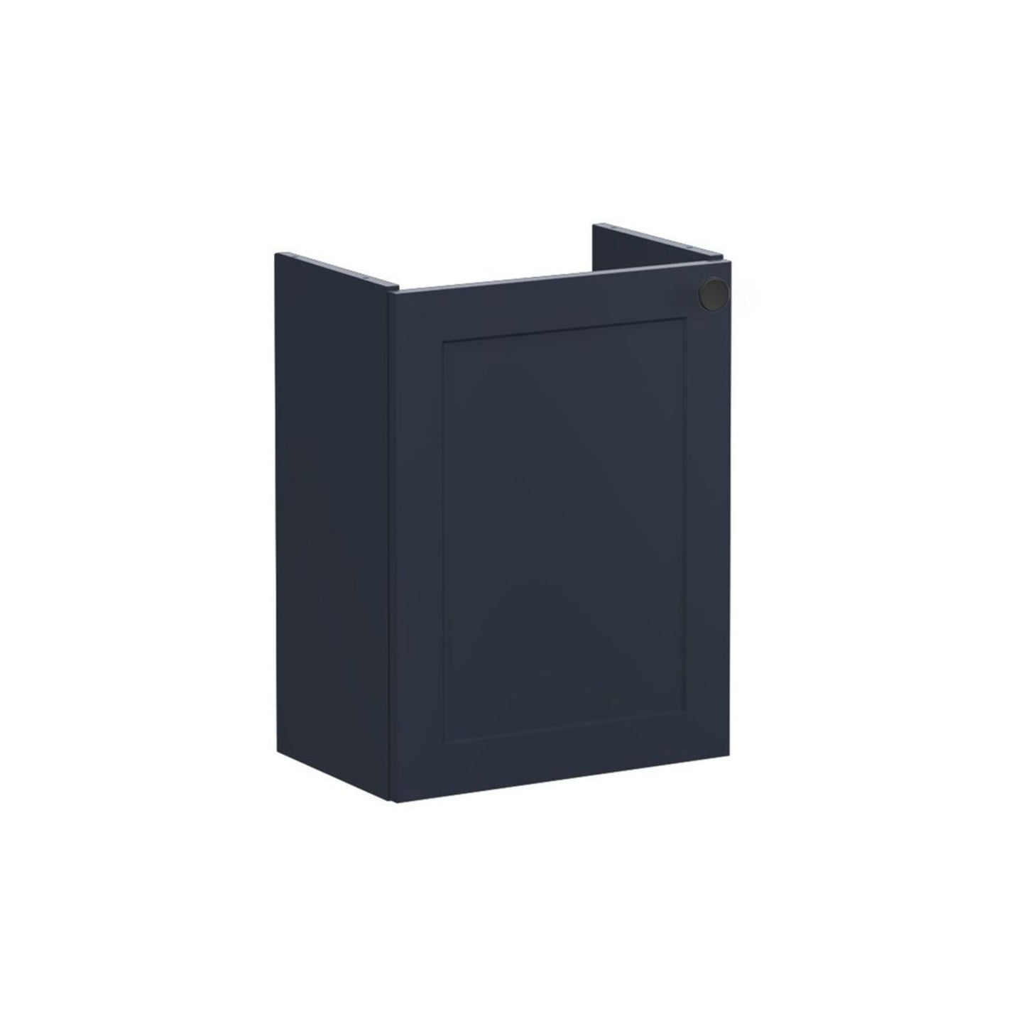 VitrA Root Classic 40cm 1 Door Wall Hung Slim Washbasin Unit (LH Hinge) - Matt Dark Blue