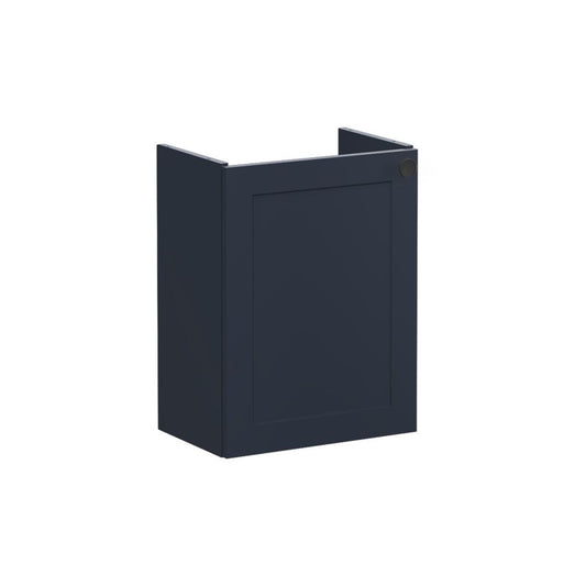 VitrA Root Classic 40cm 1 Door Wall Hung Slim Washbasin Unit (LH Hinge) - Matt Dark Blue