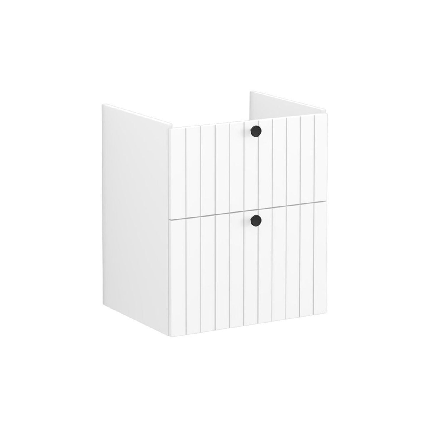 VitrA Root Groove 60cm 2 Drawer Washbasin Unit - Matt White