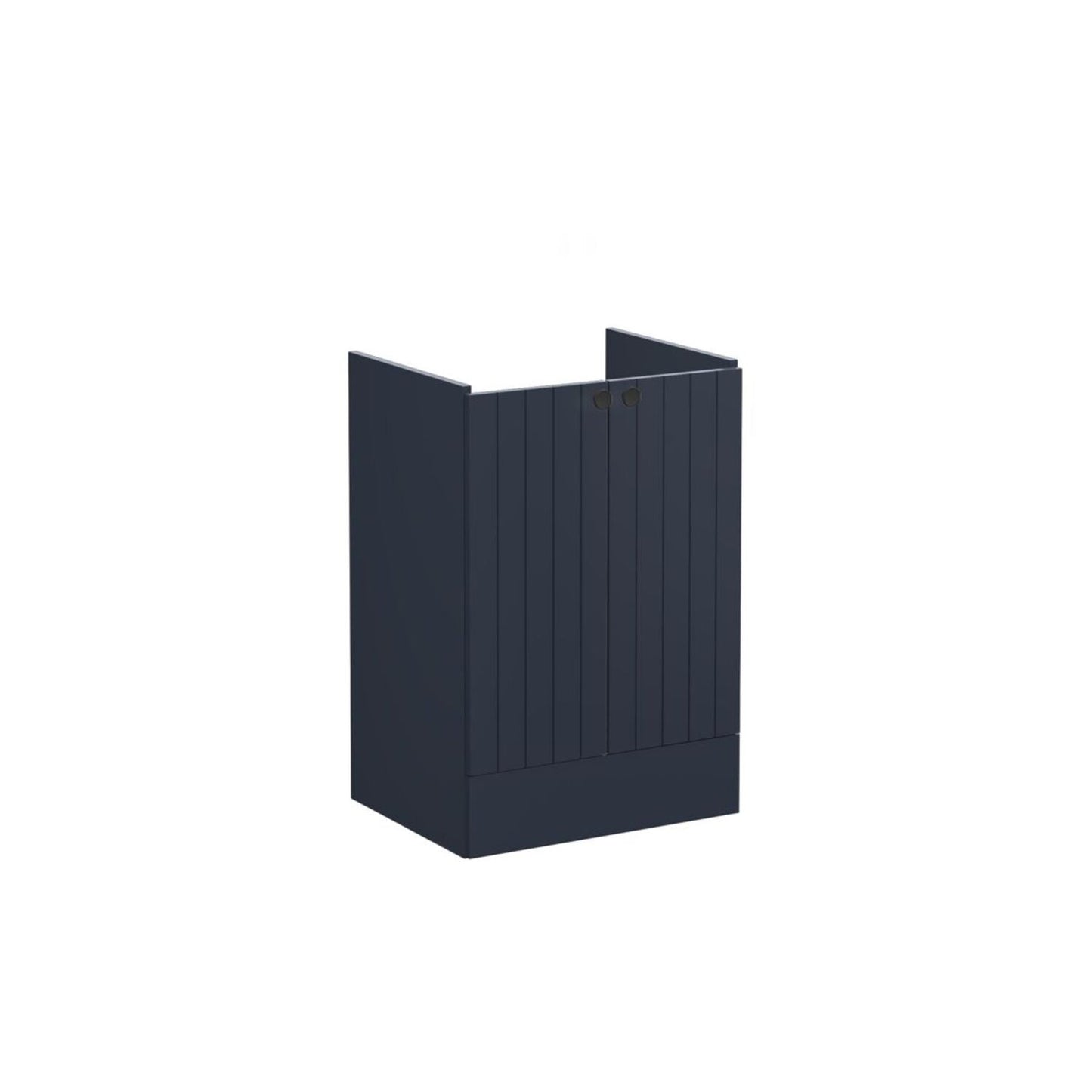 VitrA Root Groove 60cm 2 Door Floor Standing Washbasin Unit - Matt Dark Blue