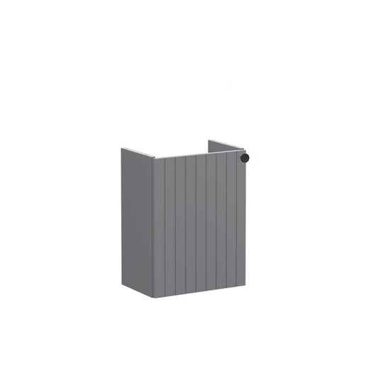 VitrA Root Groove 40cm 1 Door Wall Hung Slim Washbasin Unit (LH Hinge) - Matt Grey