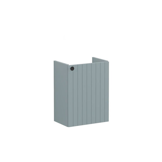 VitrA Root Groove 40cm 1 Door Wall Hung Slim Washbasin Unit (RH Hinge) - Matt Fjord Green