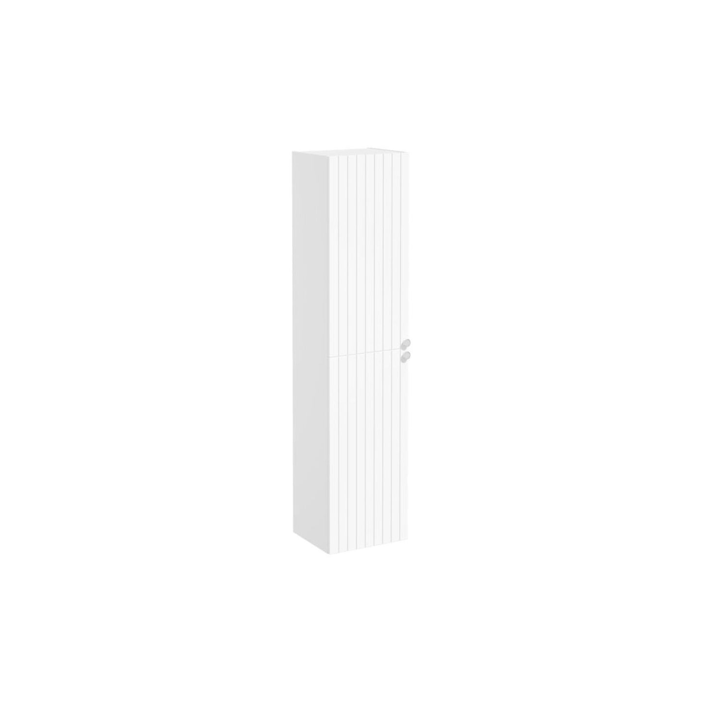 VitrA Root Groove 40cm 2 Door Tall Unit (LH Hinge) - Matt White