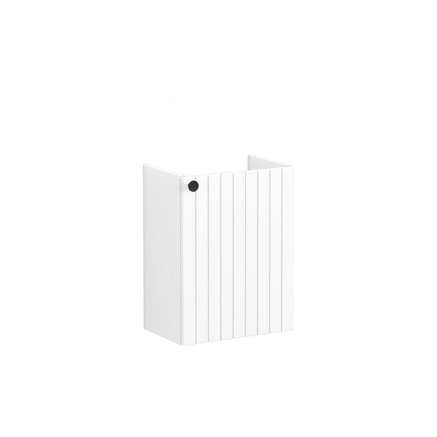 VitrA Root Groove 40cm 1 Door Wall Hung Slim Washbasin Unit (RH Hinge) - Matt White